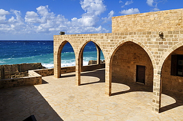 Maronite church at the mediterranean coast, Batroun, Lebanon, Middle East, West Asia