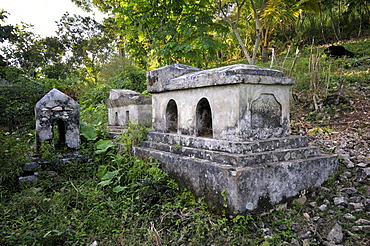 Tomb, Coq Chante near Jacmel, Haiti, Caribbean, Central America