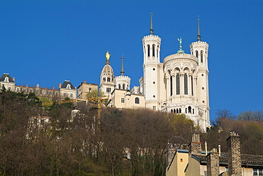 Basilica Notre-Dame de Fourviere, historic district of Vieux Lyon, UNESCO World Heritage, Lyon, France, Europe