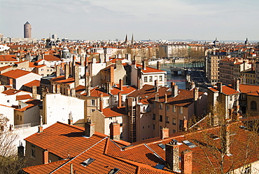 Lyon, view from the Croix Rousse, France, Europe