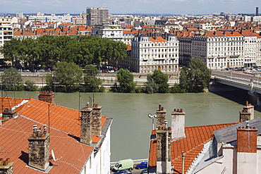 Lyon, View from the Croix Rousse, France, Europe