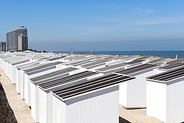 Beach cabins, Ostend, Belgium, Europa