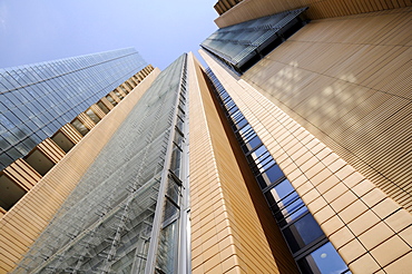 Tower buildings on Potsdamer Platz square, Berlin, Germany, Europe