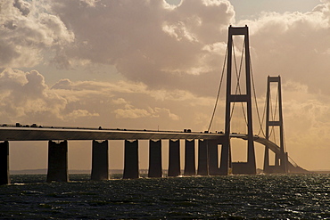 Store Belt, Great Belt Bridge, Nyborg, Korsor, South Denmark, Denmark, Europe