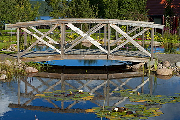 Bridge, Rottneros Park, Sunne, Vaermland, Sweden, Europe