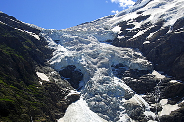 Glacier snout of the Upper Grindelwald Glacier, Grindelwald, Switzerland, Europe