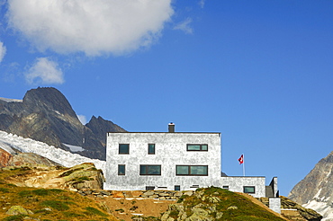 Berghaus Anenhuette alm hut, Loetschental Valley, Wallis, Switzerland, Europe