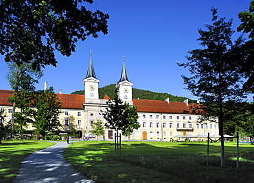 Ducal Bavarian brewery, Braeustueberl Tegernsee tavern, a former Benedictine monastery, Tegernsee lake, Upper Bavaria, Bavaria, Germany, Europe