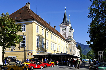 Ducal Bavarian brewery, Braeustueberl Tegernsee tavern, a former Benedictine monastery, Tegernsee lake, Upper Bavaria, Bavaria, Germany, Europe