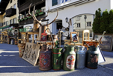 Antiques dealer's shop in Tegernsee, Upper Bavaria, Bavaria, Germany, Europe