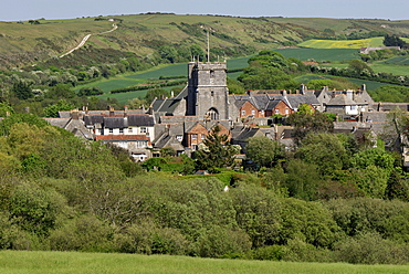 Corfe Castle Village, Dorset, southern England, England, UK, Europe