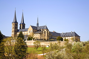 Michaelsberg Abbey and Rosengarten park, Bamberg, Franconia, Bavaria, Germany, Europe