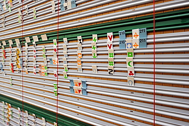 Traditional scheduling board for timetable, manpower planning