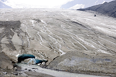 Moraine of the Athabasca Glacier, Columbia Icefield, Icefields Parkway, Jasper National Park, Canadian Rockies, Rocky Mountains, Alberta, Canada