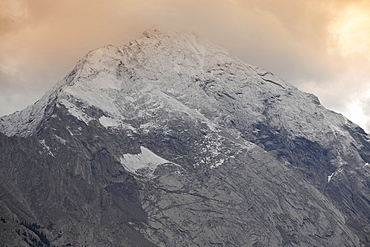 Mount Paul, evening mood, Maligne Valley, Jasper National Park, Canadian Rocky Mountains, Alberta, Canada