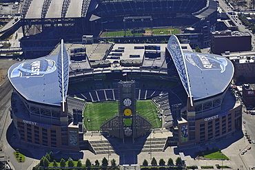 Looking south, Seahawk Stadium, Qwest Field, Seattle, Washington, United States of America, USA