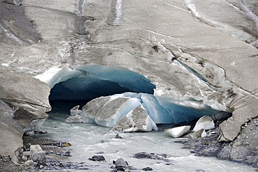 Moraine of the Athabasca Glacier, Columbia Icefield, Icefields Parkway, Jasper National Park, Canadian Rockies, Alberta, Canada