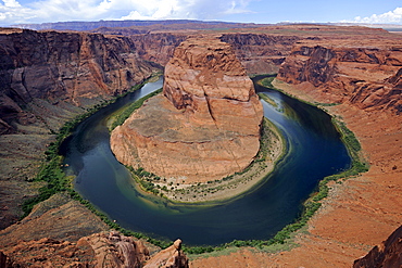 Horseshoe Bend, a horseshoe-shaped meander of the Colorado River, Arizona, USA, America