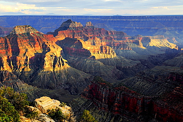 Sunset at Grand Canyon North Rim, Bright Angel Point, Arizona, USA