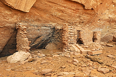 House of Many Hands, about 1500 year old ruins of Native American Indians, Mystery Valley, Arizona, USA