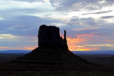 West Buttes at sunrise, Monument Valley, Arizona, USA, North America