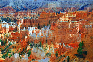 Rock formations and hoodoos in the evening, Bryce Canyon National Park, Sunset Point, Utah, USA, America