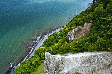 Former site of Wissower Klinken cliffs, cretaceous rocks, chalk cliffs, Jasmund National Park, Ruegen, Mecklenburg-Western Pomerania, Germany, Europe