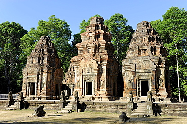 Preah Ko temple, Roluos Group, Siem Reap, Cambodia, Southeast Asia, Asia