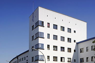 Weisse Stadt, White City, built in 1929-31 by Bruno Ahrends, Wilhelm Buening and Otto Rudolf Salvisberg, green settlement by Ludwig Lesser, Berlin Modernist Housing Estates, UNESCO World Heritage Site, Aroser Allee, Gotthardstrasse, Reinickendorf, Berlin,