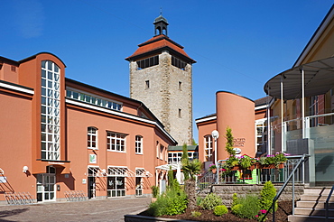 Bergfriedturm, an outlook and defensive tower bastion, Bruchsal, Kraichgau, Baden-Wuerttemberg, Germany, Europe