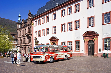 Universitaetsplatz, University Square, Heidelberg, Neckar, Palatinate, Baden-Wuerttemberg, Germany, Europe