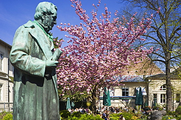 Memorial to Robert Wilhelm Bunsen, Heidelberg, Neckar, Palatinate, Baden-Wuerttemberg, Germany, Europe