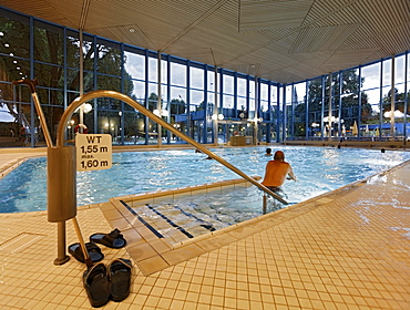 Cold bathing hall of Leuze Mineral Spa Bath in Stuttgart, Baden-Wuerttemberg, Germany, Europe