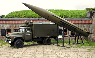 Ground-to-ground missile ss-lb Scud-A Nuclear 50 kt 1956, Sovjet nuclear weapon at Fort Gerhard, Swinoujscie, Poland, Europe