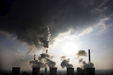 Scholven Power Station, a coal-fired power station in Gelsenkirchen-Scholven owned by E.ON, an energy service provider, Gelsenkirchen, North Rhine-Westphalia, Germany, Europe