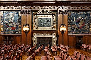 Great Hall, Concert Hall, Villa Huegel, former home of the Krupp family, Essen-Baldeney, North Rhine-Westphalia, Germany, Europe