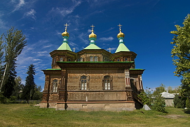 Russian-Orthodox church in Karkakol, Kyrgyzstan, Central Asia