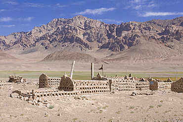 Cemetery, Madyian Valley, Pamir Mountains, Tajikistan, Central Asia