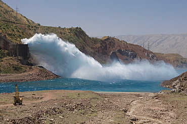 Dam of Nurek, Tajikistan, Central Asia