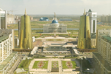 View from the Bayterek Tower, landmark of Astana, Kazakhstan, Central Asia