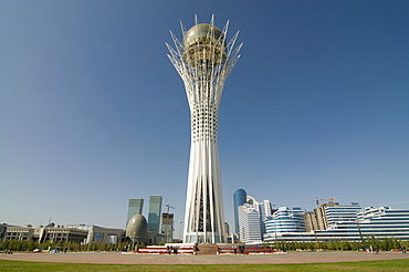 Bayterek Tower, landmark of Astana, Kazakhstan, Central Asia