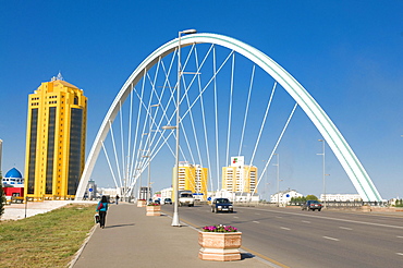 Modern bridge, Astana, Kazakhstan, Central Asia