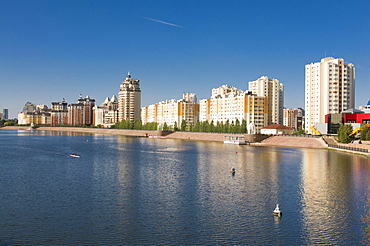 Skyline of Astana with skyscrapers, Kazakhstan, Central Asia