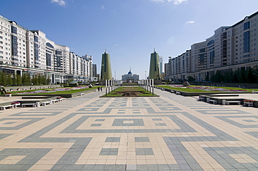 Modern architecture at theBayterek Tower, Astana, Kazakhstan, Central Asia