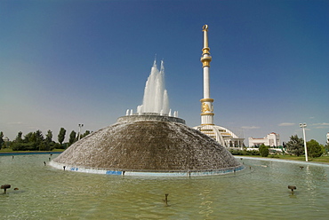 Independence Monument of Turkmenistan, Ashgabat, Turkmenistan, Central Asia