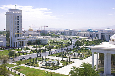 Modern buildings in Ashgabat, Turkmenistan, Central Asia