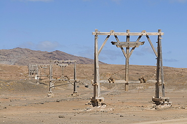 Part of salina on salty beach, Sal, Pedro Da Sal, Cabo Verde, Cape Verde, Africa