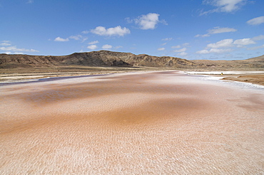 Salina with salt, Sal, Pedro Da Sal, Cabo Verde, Cape Verde, Africa