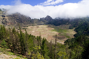 Volcanic crater, island of San Antao, Cabo Verde, Cape Verde, Africa