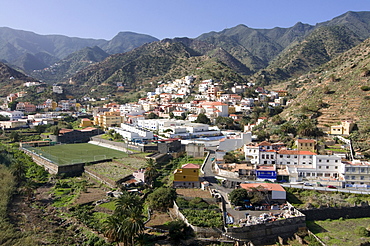 Town of Vallehermoso, La Gomera, Canary Islands, Spain, Europe